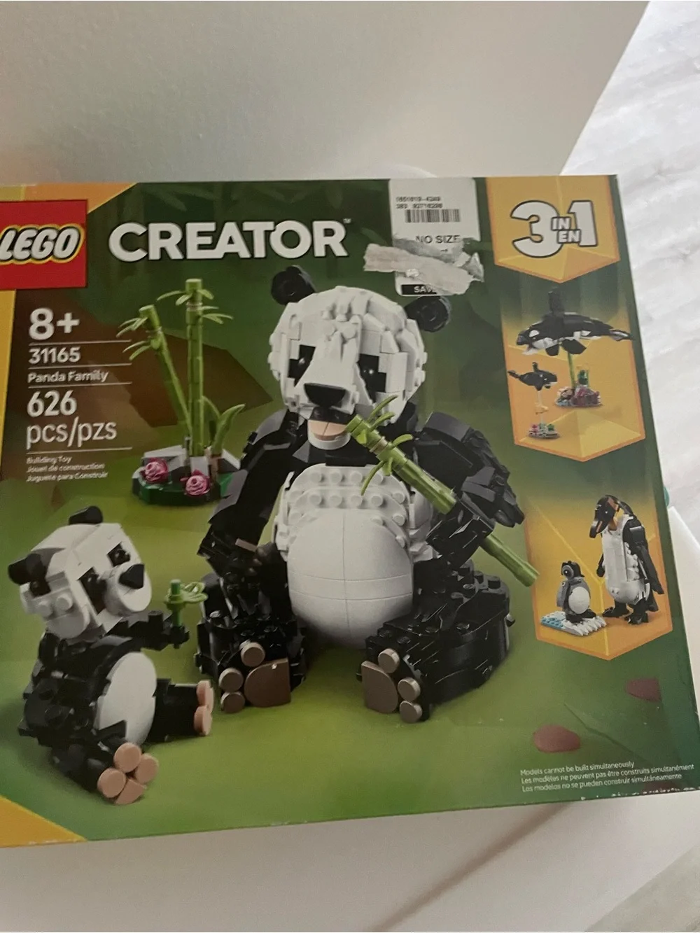 Lego Creator Panda Family & Dino Building Sets - Green, Black, White, Yellow